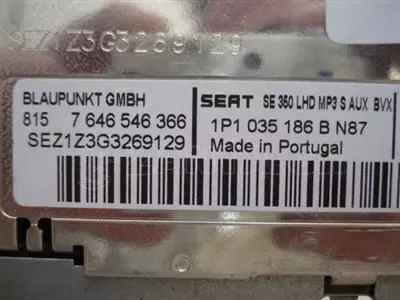 SELE0509010 Seat Leon 2005-2013 | Ράδιο-CD Blaupunkt SE 350 