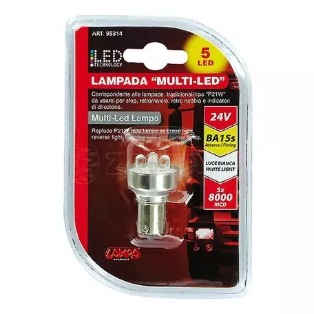 Lampa Λάμπα 24V με 5 led BA15S Φορτηγού 1 τεμάχιο L9831.4 