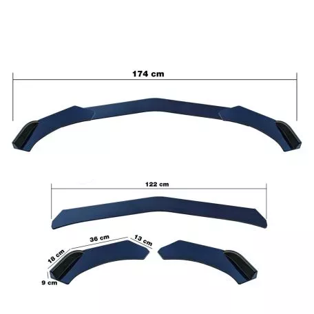 Simoni Racing ΔΙΑΚΟΣΜΗΤΙΚΟ SPOILER ΠΡΟΦΥΛΑΚΤΗΡΑ LIP SPLITTER CARBON LOOK 3ΤΕΜ. SRUB/BK 