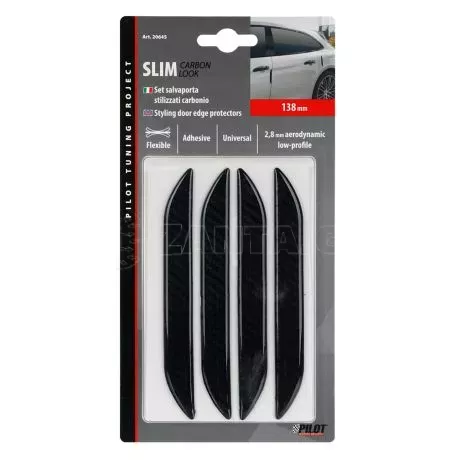 Lampa ΑΝΤΙΚΡΟΥΣΤΙΚΑ ΠΟΡΤΑΣ SLIM CARBON LOOK 138mm ΠΑΧΟΥΣ 2,8mm 4ΤΕΜ. L2064.5 