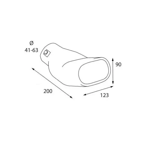 Lampa ΑΚΡΟ (ΜΠΟΥΚΑ) ΕΞΑΤΜΙΣΗΣ ΠΛΑΚΕ TS-74 41>73mm (ΜΗΚΟΣ: 200mm / ΦΑΡΔΟΣ: 123mm ) LAMPA - 1 TEM. L6012.6 