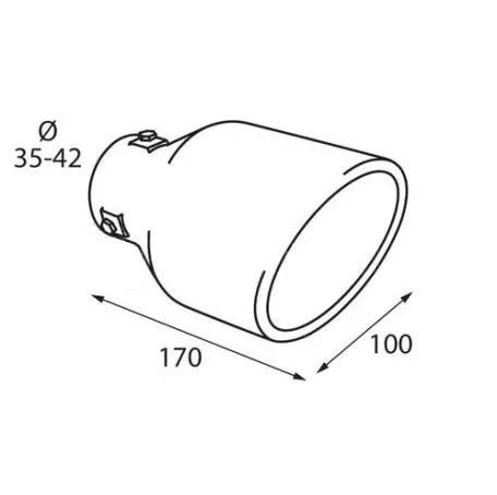 Lampa ΑΚΡΟ ΕΞΑΤΜΙΣΗΣ TS-39 Φ 35-42mm - ΣΤΡΟΓΓΥΛΟ ΛΟΞΟ L6009.3 