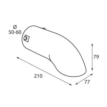 Lampa ΑΚΡΟ ΕΞΑΤΜΙΣΗΣ TS-44 Φ 50-60mm - ΣΤΡΟΓΓΥΛΟ ΛΟΞΟ L6009.5 