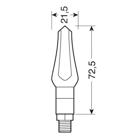 Lampa ΦΛΑΣ ΜΟΤΟ ZEPHYR ΜΑΥΡΑ 12V SMD LED 72,5x21,5mm 2ΤΕΜ. 9049.3-LM 