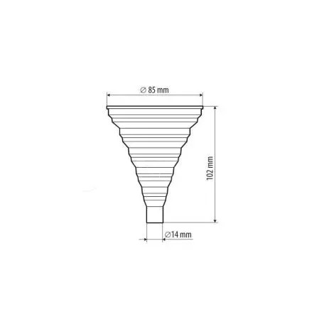 Lampa ΧΩΝΙ ΓΙΑ ΚΑΥΣΙΜΑ ΠΤΥΣΣΟΜΕΝΟ ΣΙΛΙΚΟΝΗΣ ΠΟΡΤΟΚΑΛΙ ΔΙΑΜΕΤΡΟΣ: 85mm/ ΣΤΟΜΙΟ:14mm/ΥΨΟΣ: 102mm MINI FUNNEL LAMPA - 1 ΤΕΜ. L6703.7 