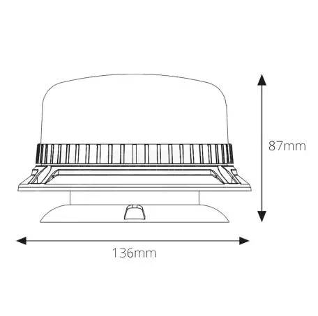 AMIO ΦΑΡΟΣ ΜΑΓΝΗΤΙΚΟΣ W03M 12V/24V 36LED ΠΟΡΤΟΚΑΛΙ IP56 136X87mm AMiO - 1 ΤΕΜ. 02295/AM 