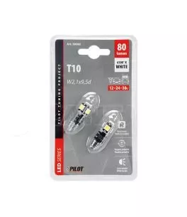 T10 12/30V W2,1x9,5d 80lm 5SMD LED ΛΕΥΚΟ (ΚΑΡΦΩΤΟ-ΤΡΙΠΛΟΕΣΤΙΑΚΟ- CAN-BUS) LAMPA - 2 TEM. 