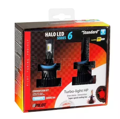 Lampa H8/H9/H11/H16 9>32V 6.500K 8.000lm 60W PGJ19-X HALO LED SERIE 6 STANDARD 8LED ZES 2ΤΕΜ. LED KIT L5778.6 