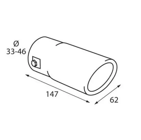 Lampa ΑΚΡΟ ΕΞΑΤΜΙΣΗΣ TS-28 Φ 33-46 - ΣΤΡΟΓΓΥΛΟ ΛΟΞΟ L6008.2 