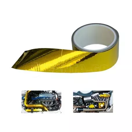 Simoni Racing ΚΑΛΥΜΜΑ (ΤΑΙΝΙΑ) ΜΟΝΩΤΙΚΟ ΕΞΑΤΜΙΣΗΣ 50mm x 5mt WRAPPING KIT GOLD (ΜΕΧΡΙ 550 ΒΑΘΜΟΥΣ ΚΕΛΣΙΟΥ) SRGT1 