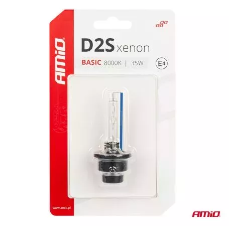 AMIO ΑΝΤΑΛΛΑΚΤΙΚΗ ΛΑΜΠΑ ΧΕΝΟΝ BASIC D2S 12V 8.000k 35W BLISTER CARD AMIO - 1 ΤΕΜ. 03862/AM 