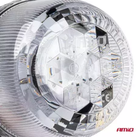 AMIO ΦΑΡΟΣ DIAMONT W25SB ΜΕ ΛΕΥΚΟ ΚΑΠΑΚΙ 12/24V 24xSMD LED ΠΟΡΤΟΚΑΛΙ ΒΙΔΩΤΟΣ 154x126mm ΑΜΙΟ - 1 ΤΕΜ. 03339/AM 