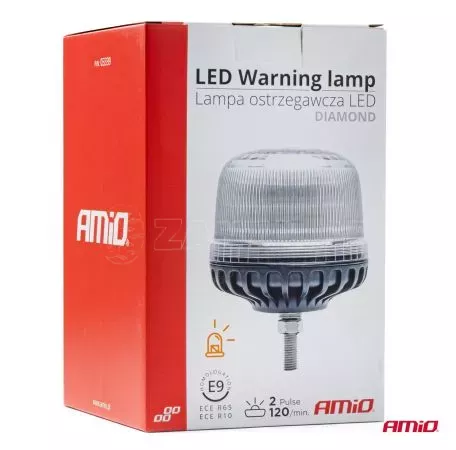 AMIO ΦΑΡΟΣ DIAMONT W25SB ΜΕ ΛΕΥΚΟ ΚΑΠΑΚΙ 12/24V 24xSMD LED ΠΟΡΤΟΚΑΛΙ ΒΙΔΩΤΟΣ 154x126mm ΑΜΙΟ - 1 ΤΕΜ. 03339/AM 