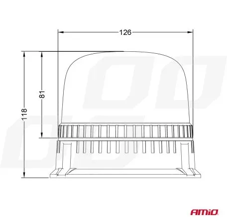 AMIO ΦΑΡΟΣ DIAMONT W25B ΜΕ ΛΕΥΚΟ ΚΑΠΑΚΙ 12/24V 24xSMD LED ΠΟΡΤΟΚΑΛΙ ΒΙΔΩΤΟΣ 118x126mm ΑΜΙΟ - 1 ΤΕΜ. 03341/AM 