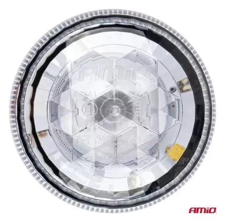 AMIO ΦΑΡΟΣ DIAMONT W25B ΜΕ ΛΕΥΚΟ ΚΑΠΑΚΙ 12/24V 24xSMD LED ΠΟΡΤΟΚΑΛΙ ΒΙΔΩΤΟΣ 118x126mm ΑΜΙΟ - 1 ΤΕΜ. 03341/AM 