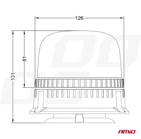 AMIO ΦΑΡΟΣ DIAMONT W25M ΜΕ ΛΕΥΚΟ ΚΑΠΑΚΙ 12/24V 24xSMD LED ΠΟΡΤΟΚΑΛΙ ΜΑΓΝΗΤΙΚΟΣ ΦΙΣ ΑΝΑΠΤΗΡΑ 131x126mm ΑΜΙΟ - 1 ΤΕΜ. 03340/AM 