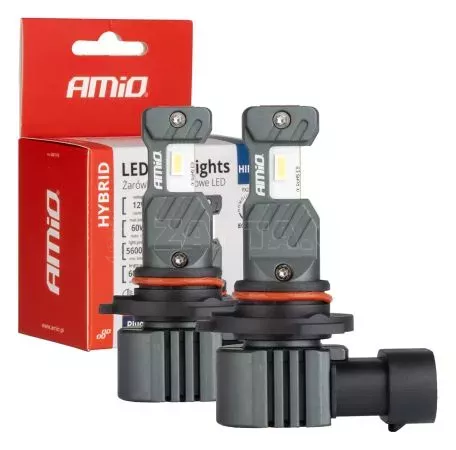 AMIO ΛΑΜΠΕΣ LED HIR2 12V 60W 6.000K 5.600lm +400% LED CAN-BUS HYBRID SERIES AMIO - 2 ΤΕΜ. 04119/AM 