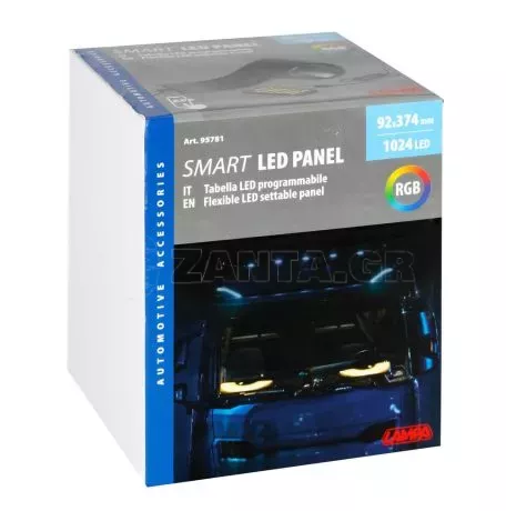 Lampa ΠΑΝΕΛ ΕΥΚΑΜΠΤΟ SMART LED PANEL 1024 LED 92x374mm RGB ΜΕ ΚΑΛΩΔΙΟ 450cm ΓΙΑ USB & REMOTE CONTROL LAMPA - 1 ΤΕΜ. L9578.1 