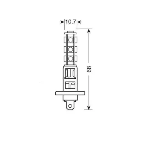 Lampa Λαμπάκι H1 24/28V P14,5s Hyper-Led 39 Λευκό 1 τεμ. L9822.1 