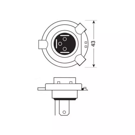 Lampa H4 9>32V P43t 12LED 6.500K 4.000lm 20W CANBUS SEOUL CSP-Y19chips HALO LED BLADE 2ΤΕΜ. L5781.0 