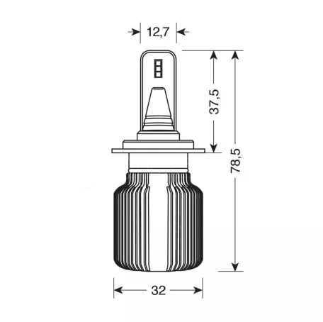 Lampa H7 9>32V PX26d 6LED 6.500K 4.000lm 20W CANBUS SEOUL CSP-Y19chips HALO LED BLADE 2ΤΕΜ. L5781.1 