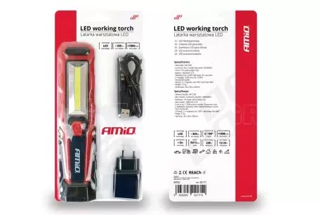 AMIO ΦΑΚΟΣ WT02 12/24/230V/MICRO USB COB LED 150/300lm 3W ΜΕ ΜΑΓΝΗΤΙΚΗ ΒΑΣΗ+ΓΑΝΤΖΟΣ 02171/AM 