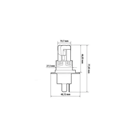 Lampa ΛΑΜΠΑ LED H4 12V 6.500K P43t ΘΕΡΜΟ 2.000lm/2.400lm+ΨΥΧΡΟ1.500/2.000lm 25W HALO LED QUICK FIT ALIEN SERIES LAMPA - 1 ΤΕΜ. L5769.1 