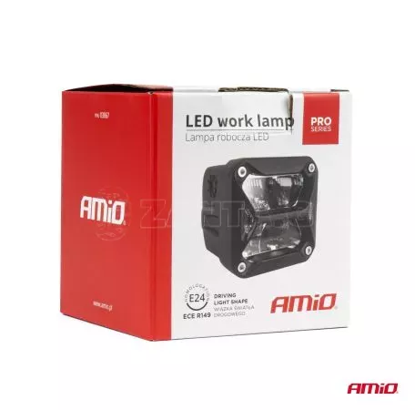 AMIO ΠΡΟΒΟΛΕΑΣ ΟΔΗΓΗΣΗΣ LED PRO IP67 10-30V 18W ΤΕΤΡΑΓΩΝΟΣ 82x78x76mm ΑΜΙΟ - 1 ΤΕΜ. 03867/AM 