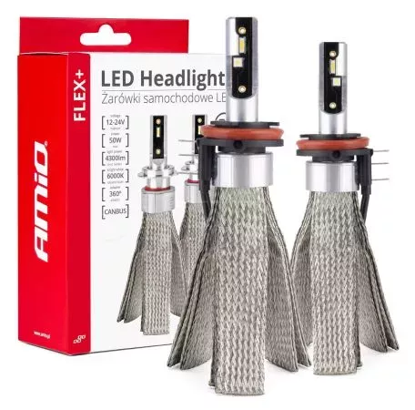 AMIO ΛΑΜΠΕΣ LED H15  4300lm 12-24V - 50W - 6000K AMIO - 2 Τεμ. 03666/AM 