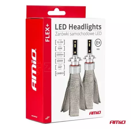 AMIO ΛΑΜΠΕΣ LED H15  4300lm 12-24V - 50W - 6000K AMIO - 2 Τεμ. 03666/AM 