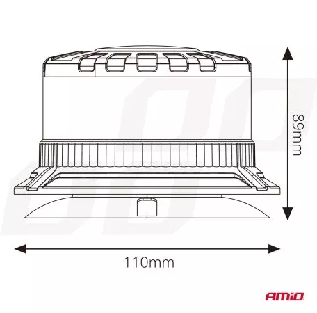 AMIO ΦΑΡΟΣ ΦΙΜΕ HEAVY DUTY W28M 12/24V ΠΟΡΤΟΚΑΛΙ 16LED ΜΑΓΝΗΤΙΚΟΣ/ΒΙΔΩΤΟΣ ΜΕ ΦΙΣ ΑΝΑΠΤΗΡΑ Υ89mm Φ110mm AMIO - 1 τεμ. 04108/AM 