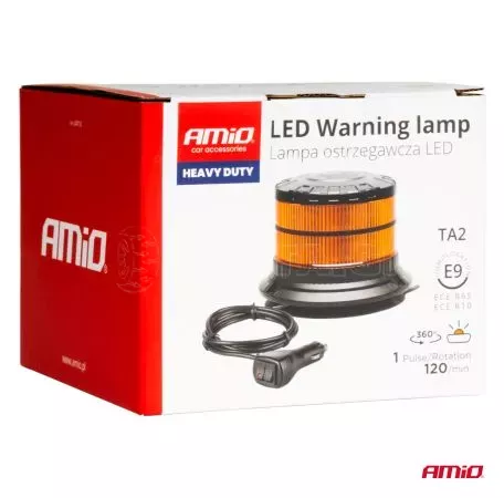 AMIO ΦΑΡΟΣ HEAVY DUTY W29M 12/24V ΠΟΡΤΟΚΑΛΙ 16LED ΜΑΓΝΗΤΙΚΟΣ/ΒΙΔΩΤΟΣ ΜΕ ΦΙΣ ΑΝΑΠΤΗΡΑ Υ103mm Φ110mm AMIO - 1 τεμ. 04110/AM 