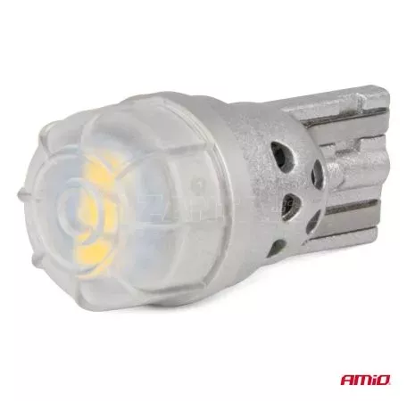 AMIO ΛΑΜΠΑΚΙΑ LED T10 W5W 12/24V 3x3020 SMD LED ΛΕΥΚΟ PURE LIGHT SERIES ΑΜΙΟ - 2 ΤΕΜ. 03725/AM 