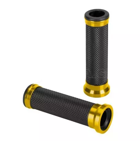 Lampa ΧΕΡΟΥΛΙΑ MOTO ALU GRIP  ΜΑΥΡΟ/ΧΡΥΣΟ ΧΡΩΜΑ 22mm+25mm 12cm LAMPA - 2 τεμ. 9175.6-LM 