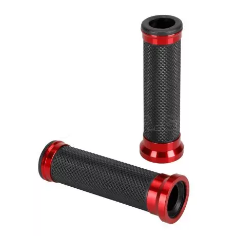 Lampa ΧΕΡΟΥΛΙΑ MOTO ALU GRIP  ΜΑΥΡΟ/ΚΟΚΚΙΝΟ ΧΡΩΜΑ 22mm+25mm 12cm LAMPA - 2 τεμ. 9175.7-LM 