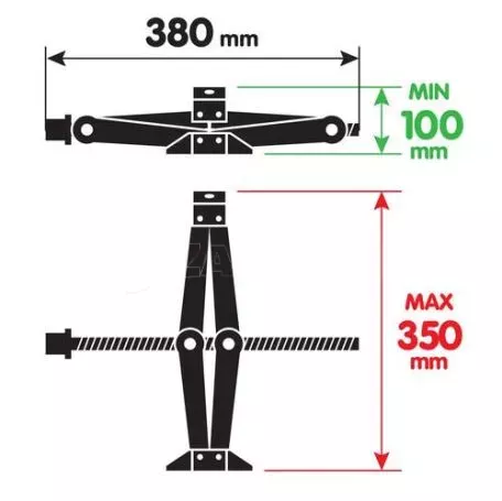 Lampa ΓΡΥΛΟΣ ΜΗΧΑΝΙΚΟΣ 1 ΤΟΝΟΥ ΜΕ ΚΑΣΤΑΝΙΑ (1.000KG ΥΨΟΣ 100-350mm) L7150.2 