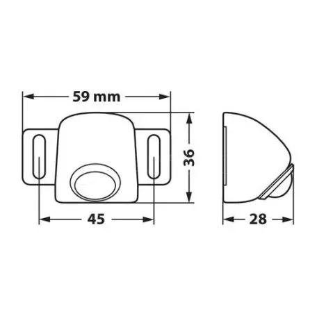 Lampa ΑΔΙΑΒΡΟΧΟ ΒΟΗΘΗΤΙΚΟ ΦΩΣ ΟΠΙΣΘΕΝ 12/24V - 4W - 500lm - 6.000K - 6LED PROJECTOR (ΛΕΥΚΟ ΦΩΣ 59X36X28mm) L7364.5 