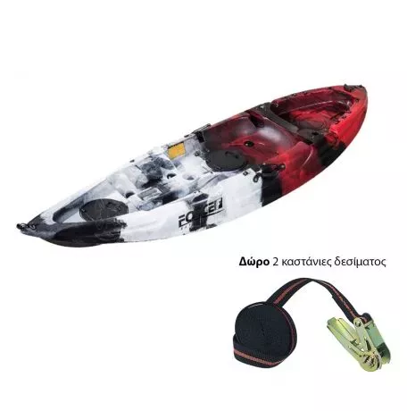 NJ Group Fishing Kayak FORCE ANDARA SOT Ενός Ατόμου Κόκκινο 0100-0120RBW 