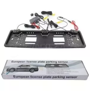 Πλαίσιο πινακίδας αυτοκινήτου με κάμερα και αισθητήρα παρκαρίσματος ,European Car License Plate Parking Sensor with HD Rear View Camera ΟΕΜ PS2459 