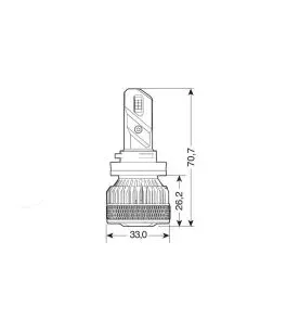 H11 9-32V PGJ19-2 6.500K 7.200lm 45W HALO LED LIGHTING SERIES 14 G-XP SPECIAL CHIPS 2ΤΕΜ. LED KIT 