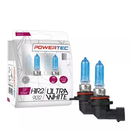 M-tech ΛΑΜΠΕΣ HIR2 9012 12V 55W POWERTEC ULTRA WHITE (up to 5.000k) mTECH - 2 Τεμ. PTZUWHIR2-DUO/MT 