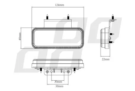 AMIO ΦΩΣ ΟΓΚΟΥ ΦΟΡΤΗΓΟΥ LED ΠΟΡΤΟΚΑΛΙ 10-30V 124x49x22mm ΑΔΙΑΒΡΟΧΟ OM-02-O AMIO 1ΤΕΜ. 02376/AM 