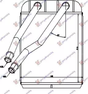 Ψυγείο Καλοριφέρ (Brazed) (21.5x20x2.6) VW Touareg 2003-2010 