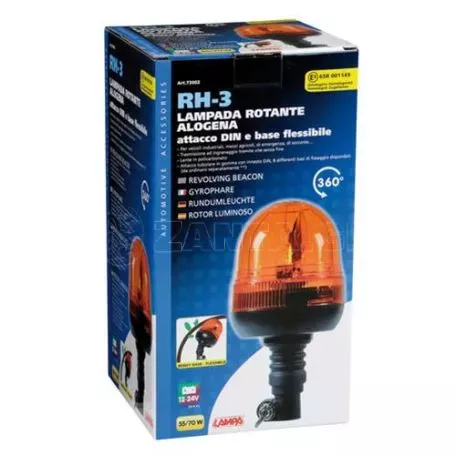 Lampa Φάρος με ελαστική βάση RH-3 12V/24V με DIN 125x235mm L7300.2 