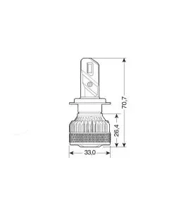 H7 9-32V PX26d 6.500K 7.200lm 45W HALO LED LIGHTING SERIES 14 G-XP SPECIAL CHIPS  LED KIT LAMPA - 2 TEM. 