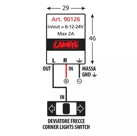 Lampa ΗΛΕΚΤΡΟΝΙΚH ΦΛΑΣΙΕΡΑ (FLASHER) ΓΙΑ LED 6-12-24 V max 2A 9012.6-LM 