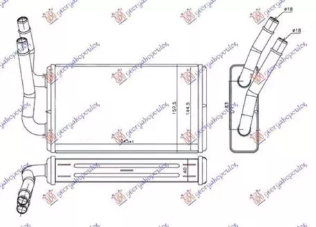 Ψυγείο Καλοριφέρ (Brazed) (24.5x14.5x4) Ford Transit 2006-2013 