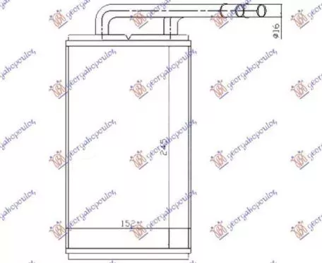 Ψυγείο Καλοριφέρ (Brazed) (Χωρίς A/C) (24.5x14.7) Ford Transit 1995-2000 