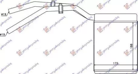 Ψυγείο Καλοριφέρ (Brazed) (18.8x17.2x3.2) Ford C-Max 2007-2010 