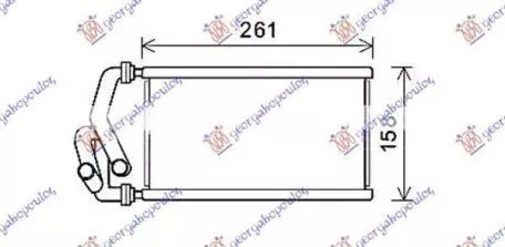 Ψυγείο Καλοριφέρ (Brazed) (13x25x2.6) Honda Civic Sedan 2006-2011 